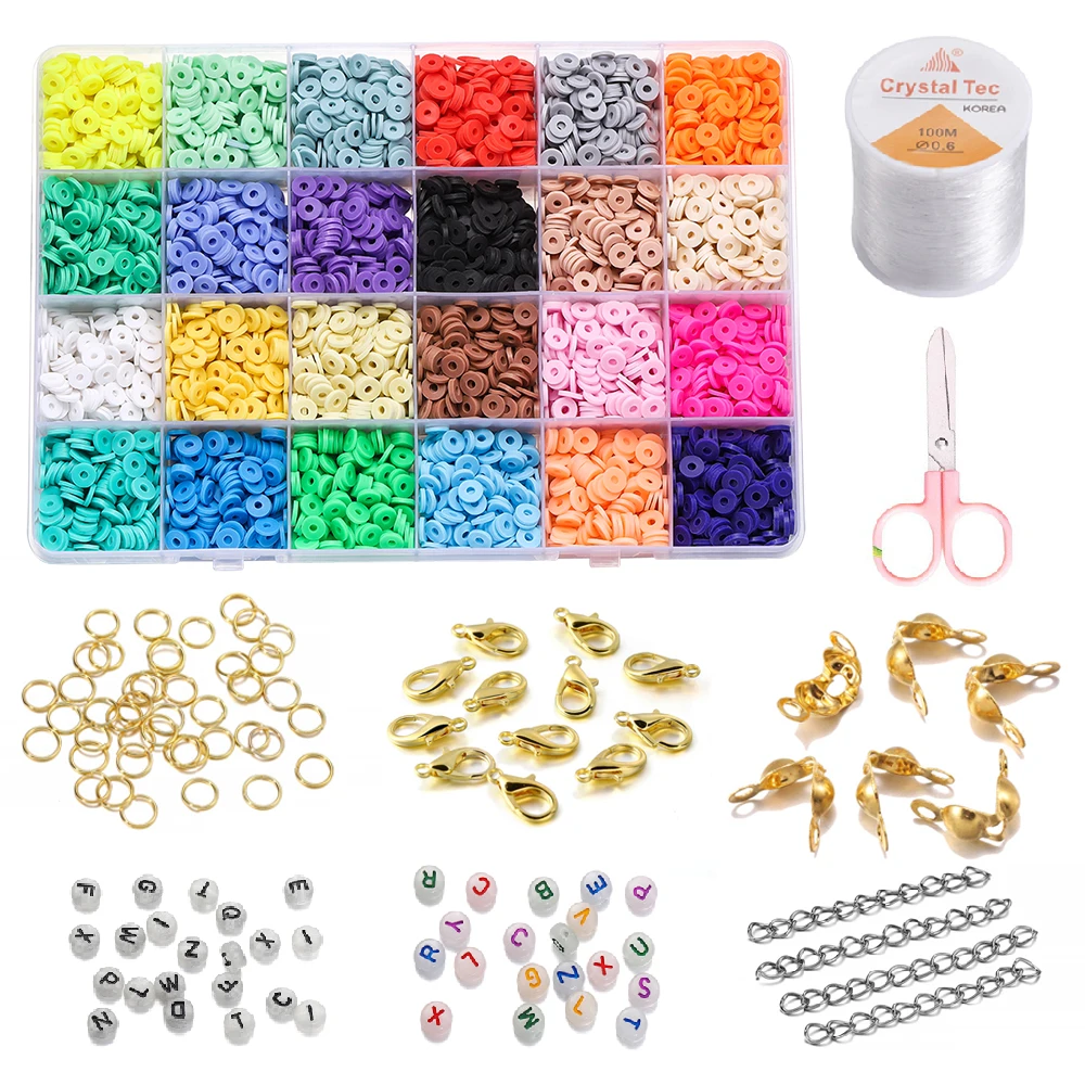 

1Set Clay Beads Pendants Jewelry Tools Lobster Clasp Jump Rings Kits for DIY Bracelet Necklace Jewelry Making Accessories