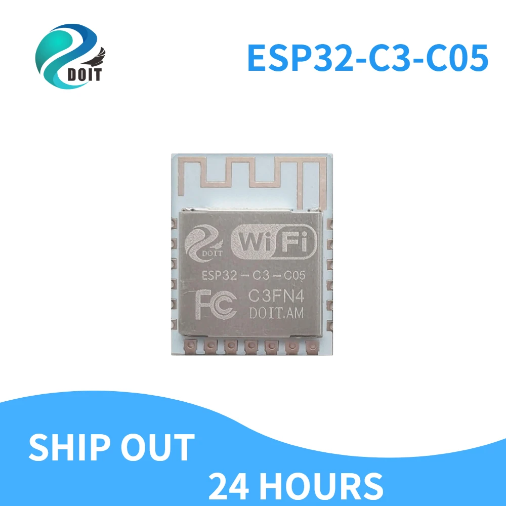 Модуль Wi-Fi и Bluetooth «два в одном» ESP32-C3-C05 Последовательный модуль WiFi ESP32-C3 Чип Экономичный модуль