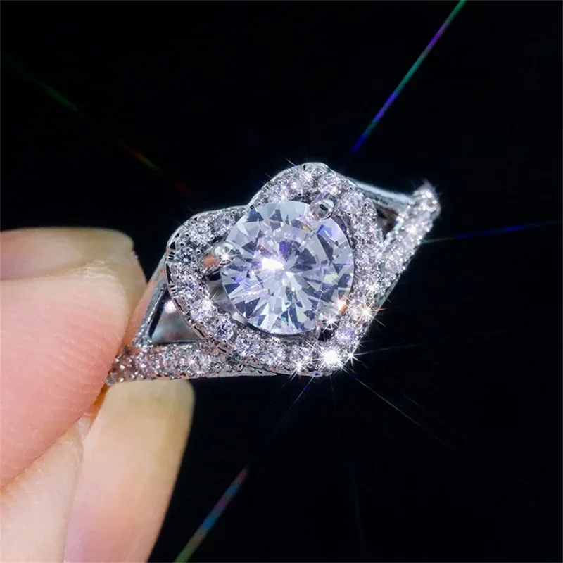 Женское кольцо регулируемое искусственный циркон для отдыха милое