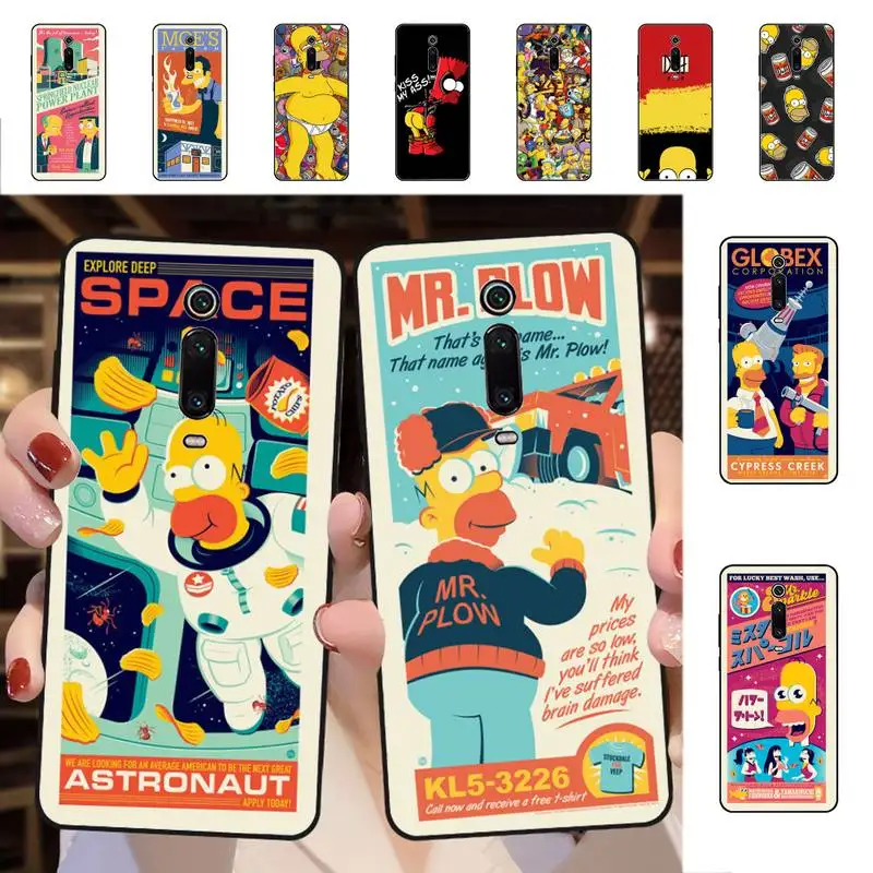 

Disney The Simpsons Phone Case for Redmi 5 6 7 8 9 A 5plus K20 4X 6 cover
