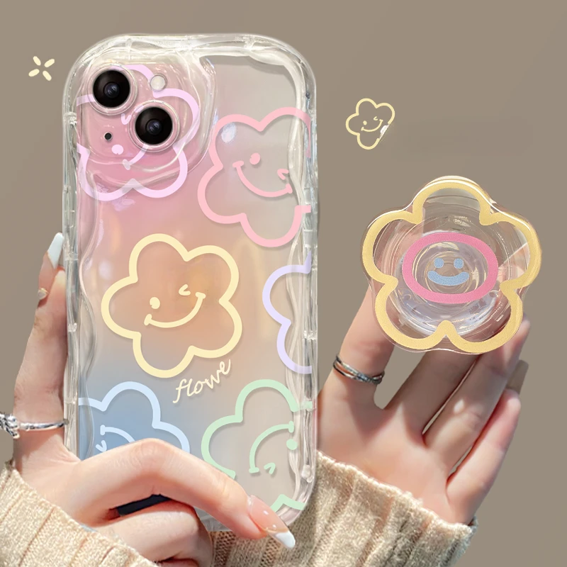 Фото Чехол-держатель с цветочным узором для Huawei Honor 600 Lite 400 200 Pro X6D X9D X7D X9B X8C X8A X8B X7B X6A X6C X5C X6B X7A X5B X5 Plus №2