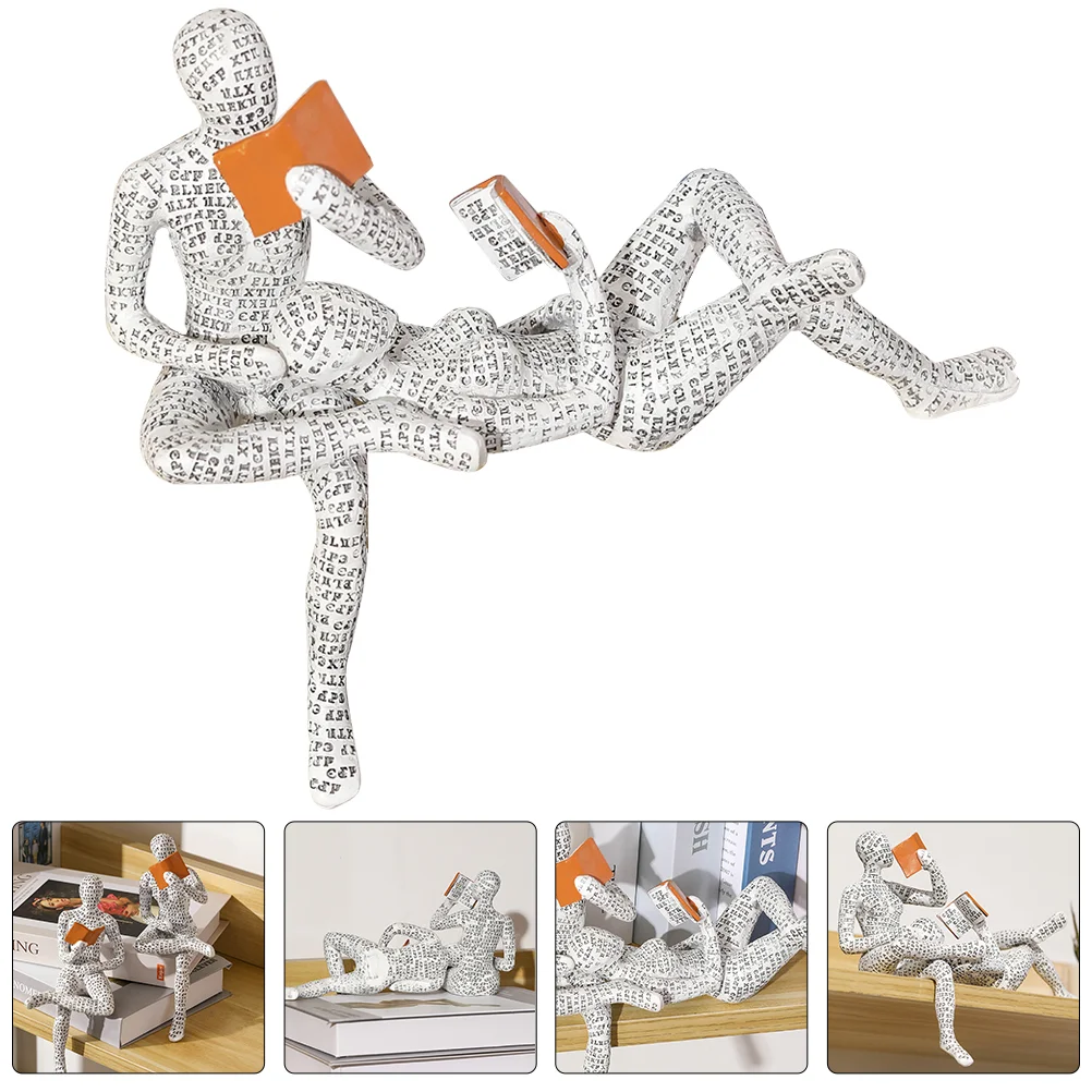 Woman Paper Mache Mold Reading Women Decor Decorations Reader Statue Abstract Figurines Resin