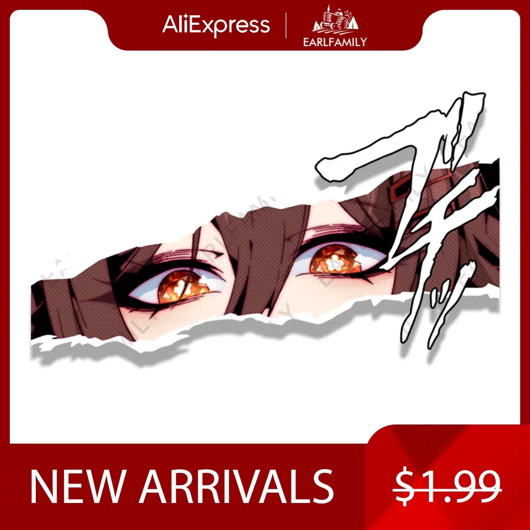 EARLFAMILY тату-девушка хутао фанат Пекер Автомобильная наклейка аниме Genshin удар