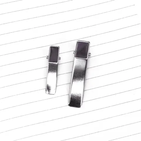 50 шт., маленькие серебряные зажимы для волос, 35 мм