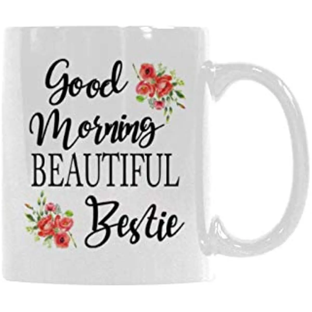 

Забавные 11 унций белые керамические кофейные кружки или чайные чашки-Good Morning Красивая кофейная чашка Bestie или офисные чайные чашки