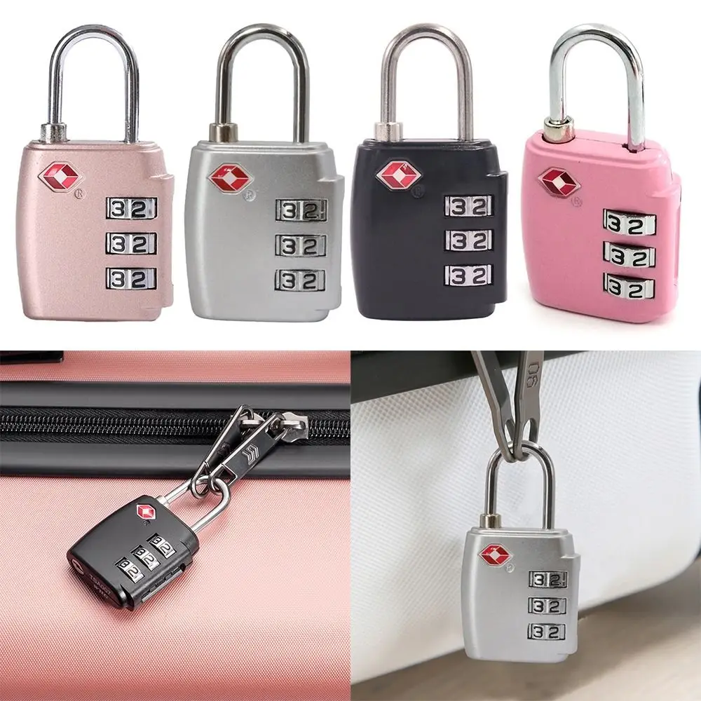 Portable Security Tool Safely Travel 3 Digit Combination Lock Luggage Password Lock Bag Padlock TSA Customs Code Lock