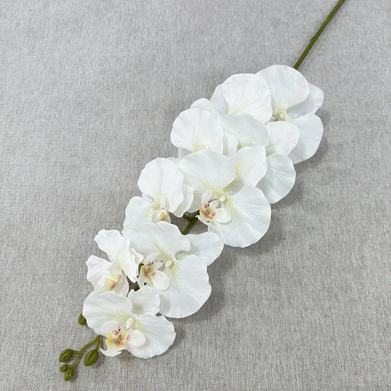 

9-головочные искусственные цветы Фаленопсис, настоящая сенсорная бабочка, орхидея, свадебная гостиная, домашний декор, композиции, украшения