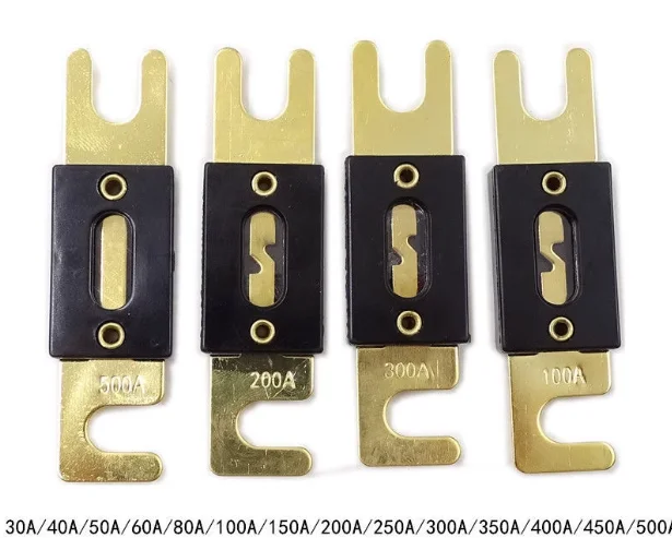 Предохранитель ANL Bolt-on 30 А, 40 А, 50 А, 60 А, 70 А, предохранитель плавкого предохранителя 80A, 100A, 125A, 130A, 150A с автоматическим лезвием 175A, 180A, 200A, 225A, 250A, 500A, 32 в