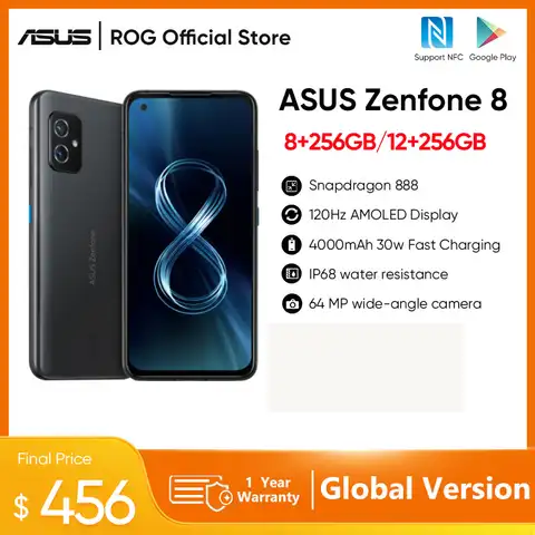 ASUS Zenfone 8 смартфон с 5,5-дюймовым дисплеем, процессором Snapdragon 888, 5,9 Гц, 120 мАч