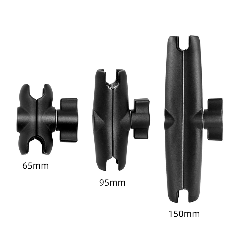 Aluminum Alloy Double Socket Arm for 25mm/1 Inch Ball Head Holder Mount Clamp for Bicycle Motorcycle Camera Extension Arm