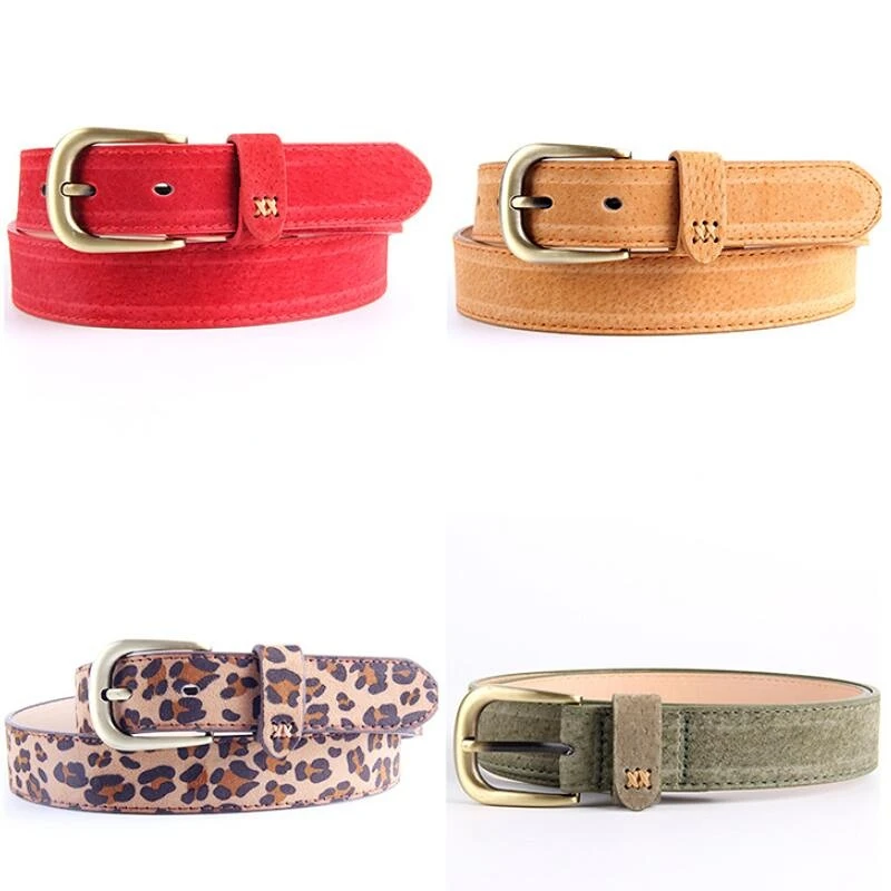 

New Women's Wide Retro Copper Buckle, Simple Frosted Belts, Ladies Youth Decorative Belts Designer Belts Women High Quality