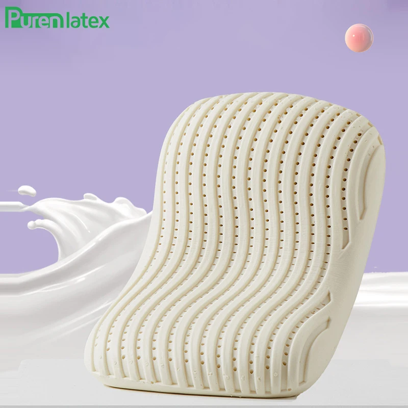 

PurenLatex 60x38x12 см Натуральная латексная подушка Ортопедическая подушка для шеи Защита здоровья для сна
