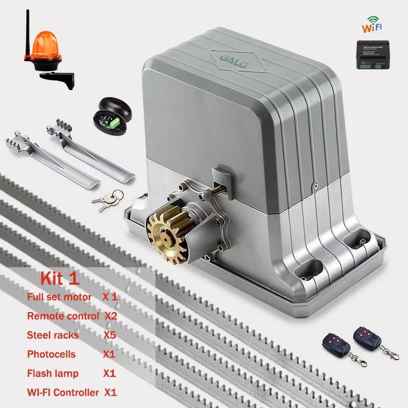 

4000LBS Gate Opener Door Operator Remote Control Electric Automatic Gate Openers Sliding Gates Closer Kit with 6M Rack Rail