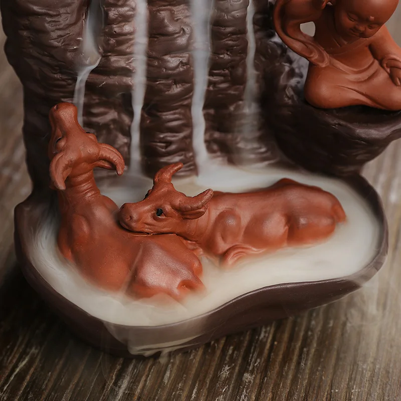 Фиолетовая глина ручной работы подарки для рукоделия овчарка мальчик и быки