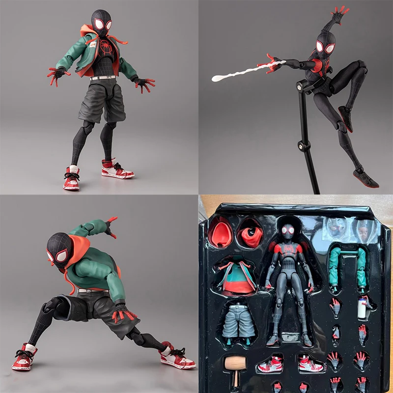 

Sentinel SV Action Spider-Man Into The Spider-Verse Action Figure Toys Miles Morales Peni Parker Shf Figurine Anime Model Gift