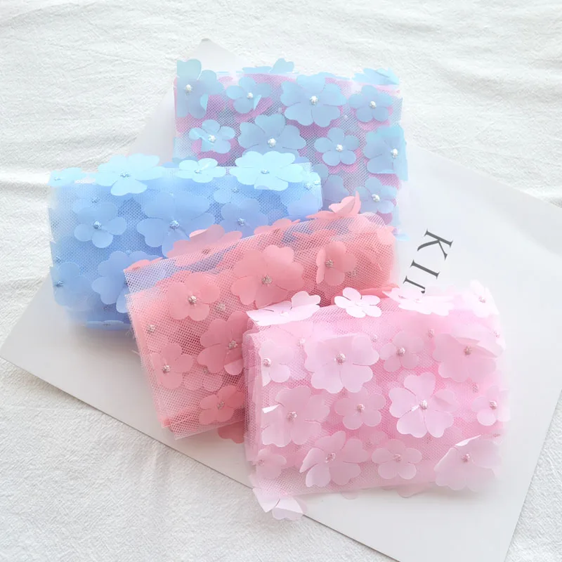 

10 ярдов/рулон, тюль с цветочной вышивкой, 12 см