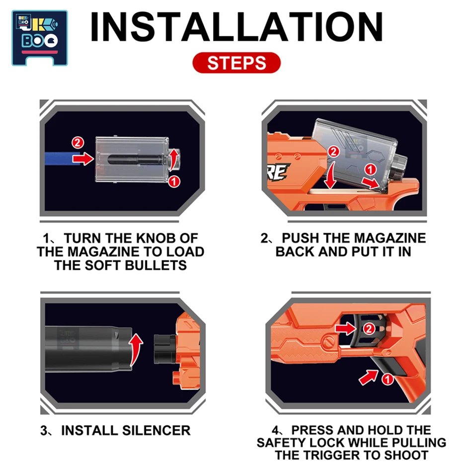 UKBOO Eva мягкие пули Пистолеты для стрельбы рандомные воздушные безопасные в