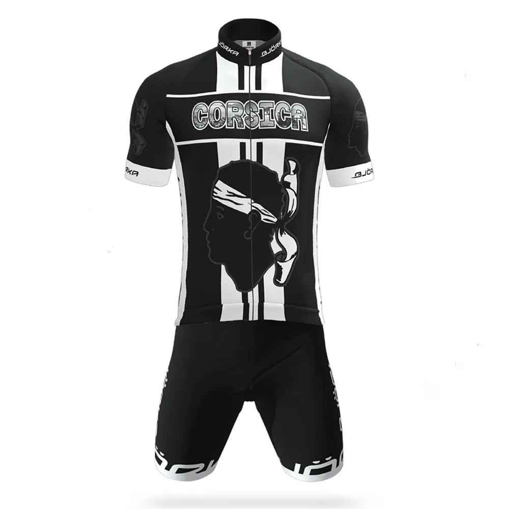 Набор профессиональной велоэкипировки 2022 BJORKA для мужчин, включающий майку с короткими рукавами и шорты с лямками, с гелевым наполнителем, дышащий, летний.