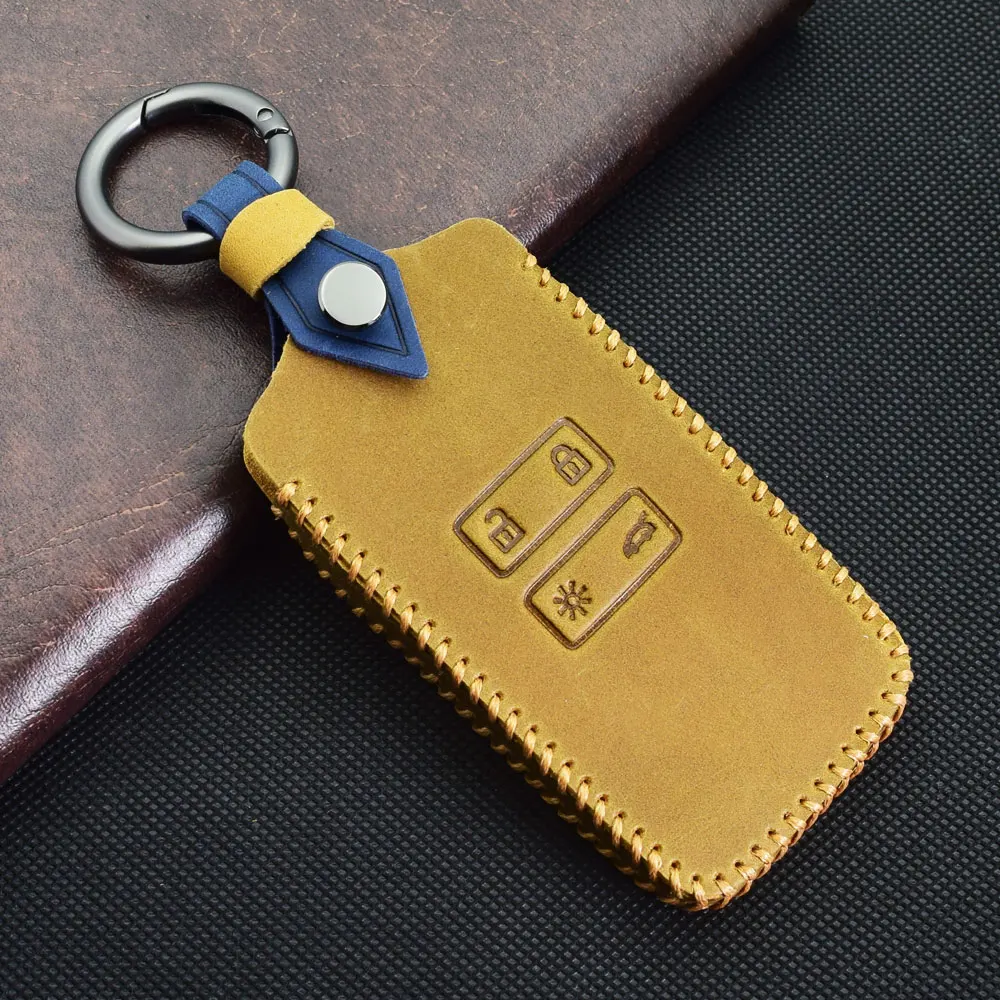 Кожаный чехол для автомобильного ключа Renault Koleos Kadjar Megane Talisman Espace Captur Kangoo Arkana Clio Dacia