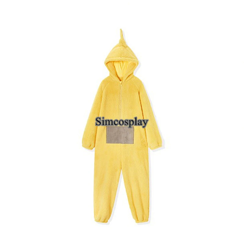 ELEIMOS Adult Teletubbies Costumes Disi Onesies Lala Cosplay Pajamas Animal Sleepwear Jumpsuit Halloween Christmas Outfit