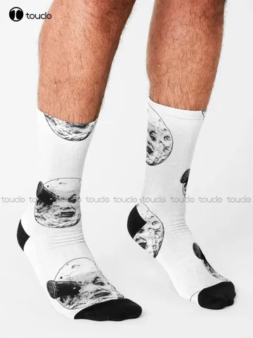 A Trip To The Moon (Le Voyage Dans La Lune) - Носки для лица, футбольные носки, подарок на Рождество, Новый год, индивидуальный подарок, уличная одежда, забавная