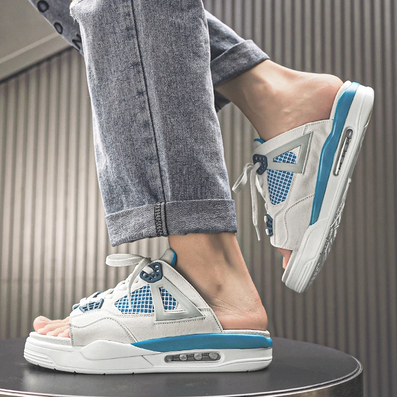 Шлепанцы мужские из ЭВА мягкие сандалии для улицы и пляжа Нескользящие плотные