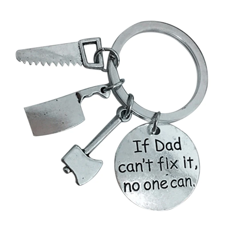 

New If Dad Can't Fix It No One Can DIY Tool Wrench Spanner Rule Hammer Model Key Chain Key Ring KeyChain Keyring Gift 373180