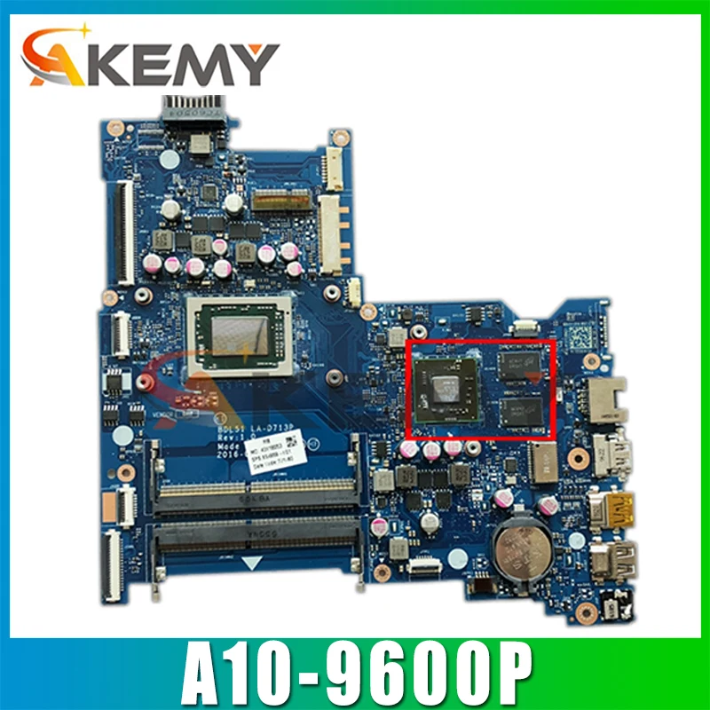 

Материнская плата для ноутбука AKemy 909259-601 909259-501 KoCoQin, для HP 15-BA AM960P, системная плата фонарей 216-0864032 DDR3L