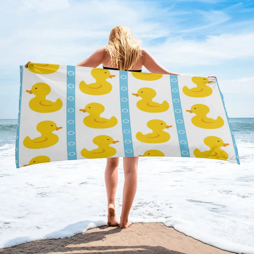 

Duck Animal Lovely Character Large Bath Towel Camping Bathroom Accessories Microfiber Beach Towel Home Bath Towels for Adults