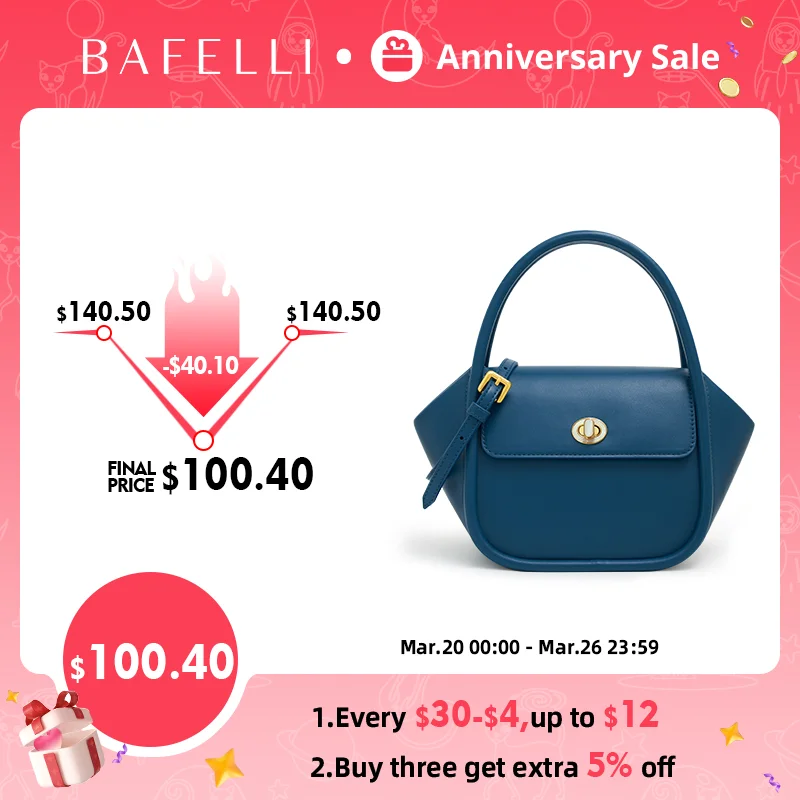 

BAFELLI 2023 Женская сумочка бэнто сумка новое поступление Модная стильная упростить дизайнерское сочетание кожаная сумка через плечо