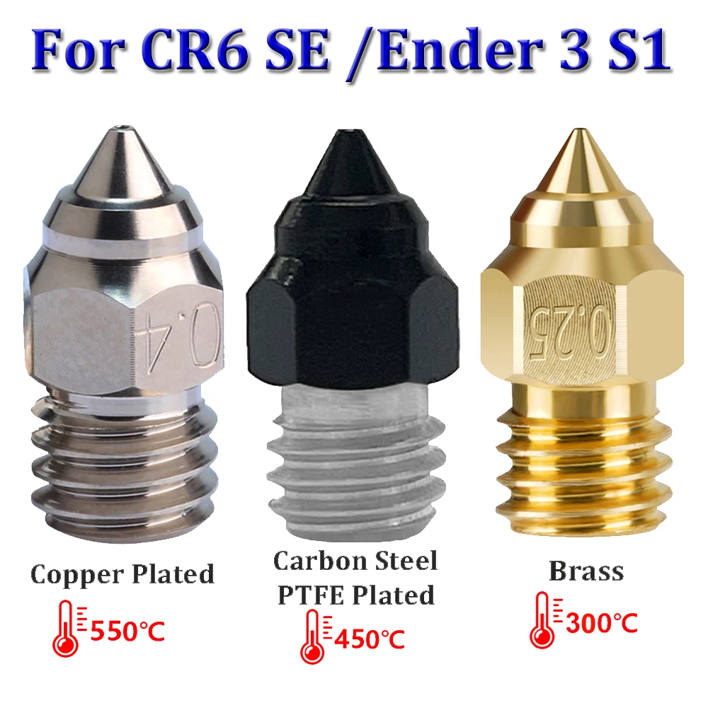 2 шт. медная насадка MK8 для 3D принтера CR6 SE Ender 3 S1