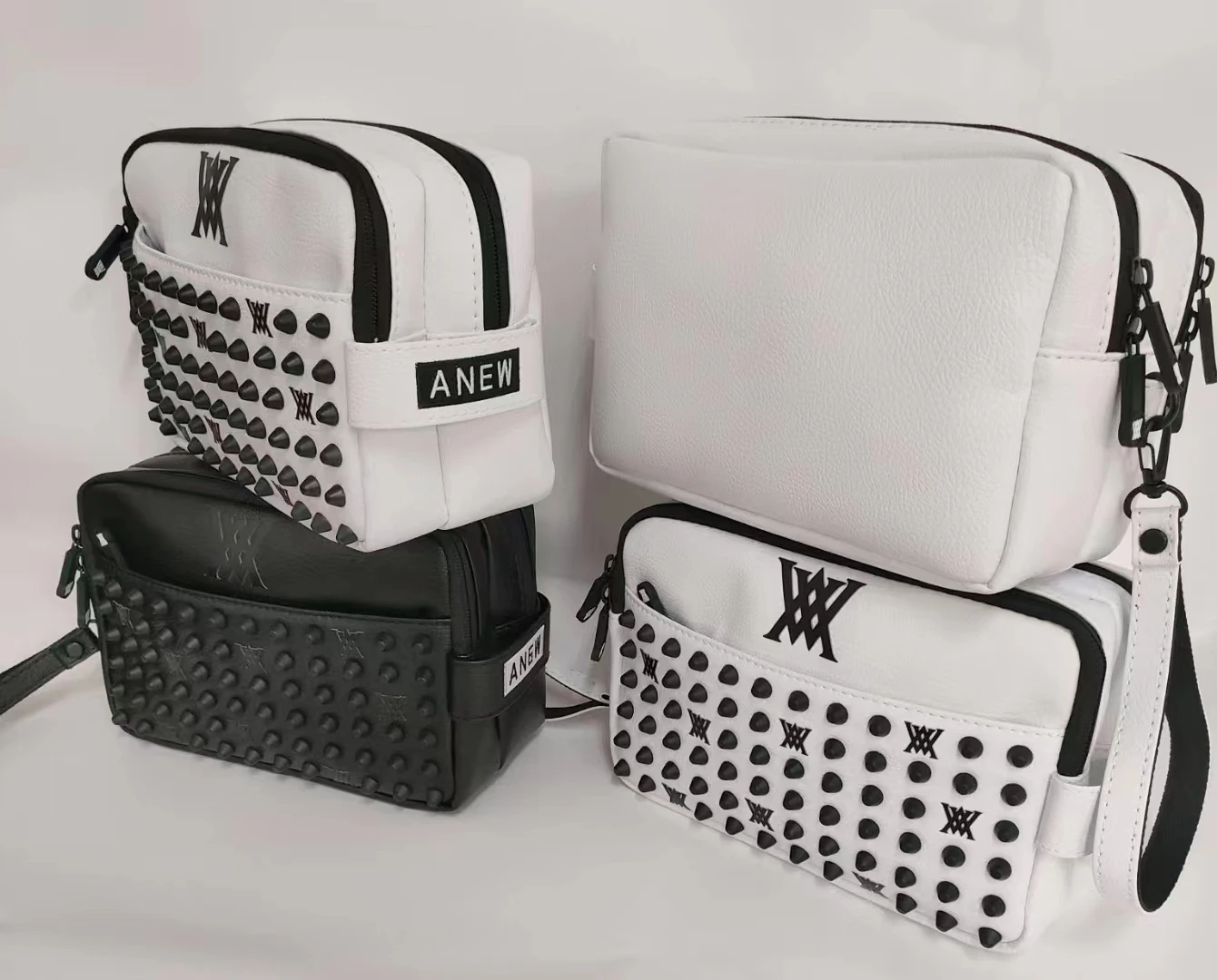 

Водонепроницаемая сумка для гольфа, модная сумка с заклепками, двойная молния, сумка-клатч для гольфа