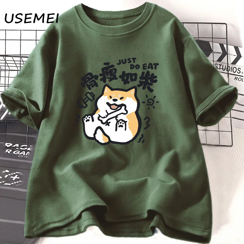 Футболки с рисунком Сиба-ину собаки женская одежда забавная Женская Мужская