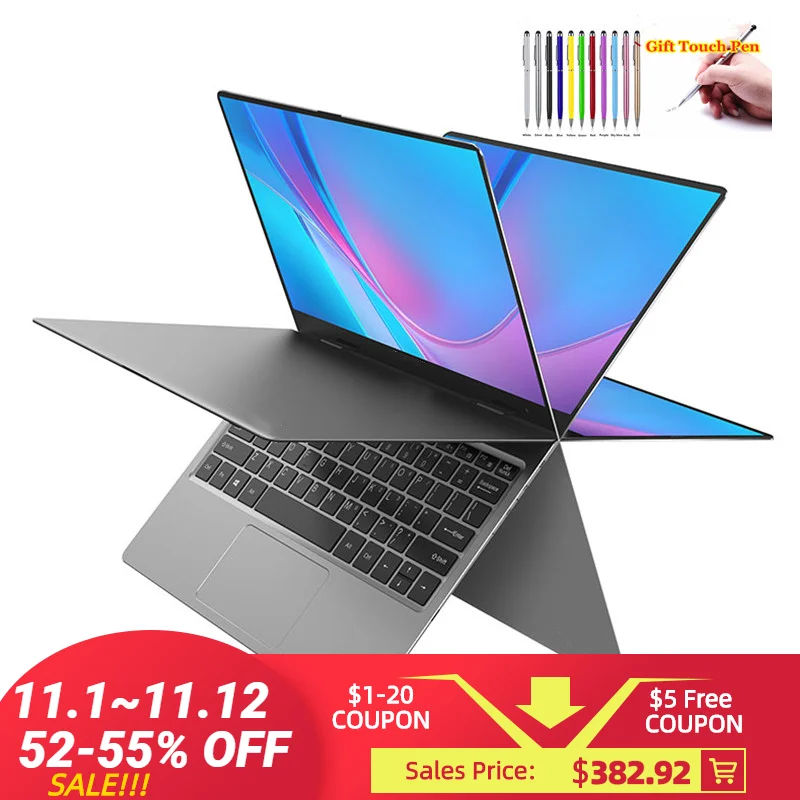 

11.6'' Laptop 64-Bit F5R 8GB DDR4 + 256GB SSD Windows 10 Notebook 1920 x 1080 IPS 360° Rotating FHD Touch Screen