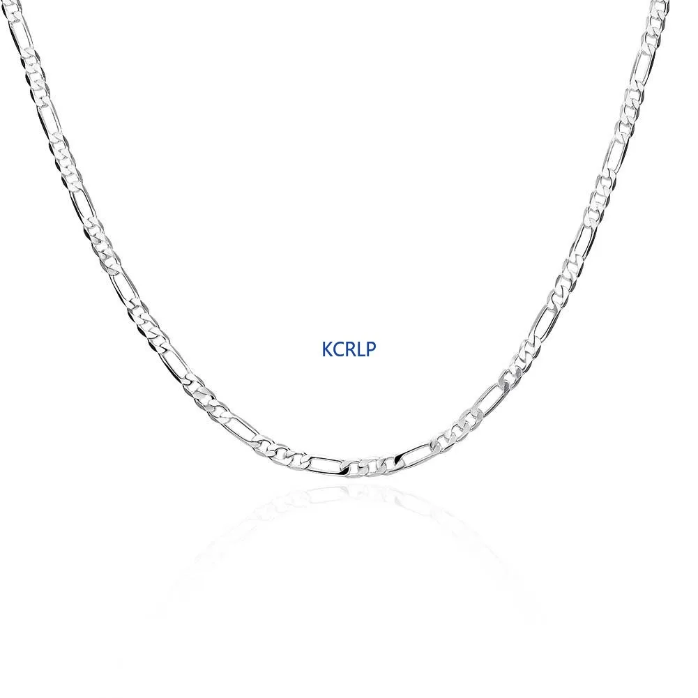 Ожерелье KCRLP плетеное из серебра 925 пробы диаметром 4 мм для женщин и мужчин