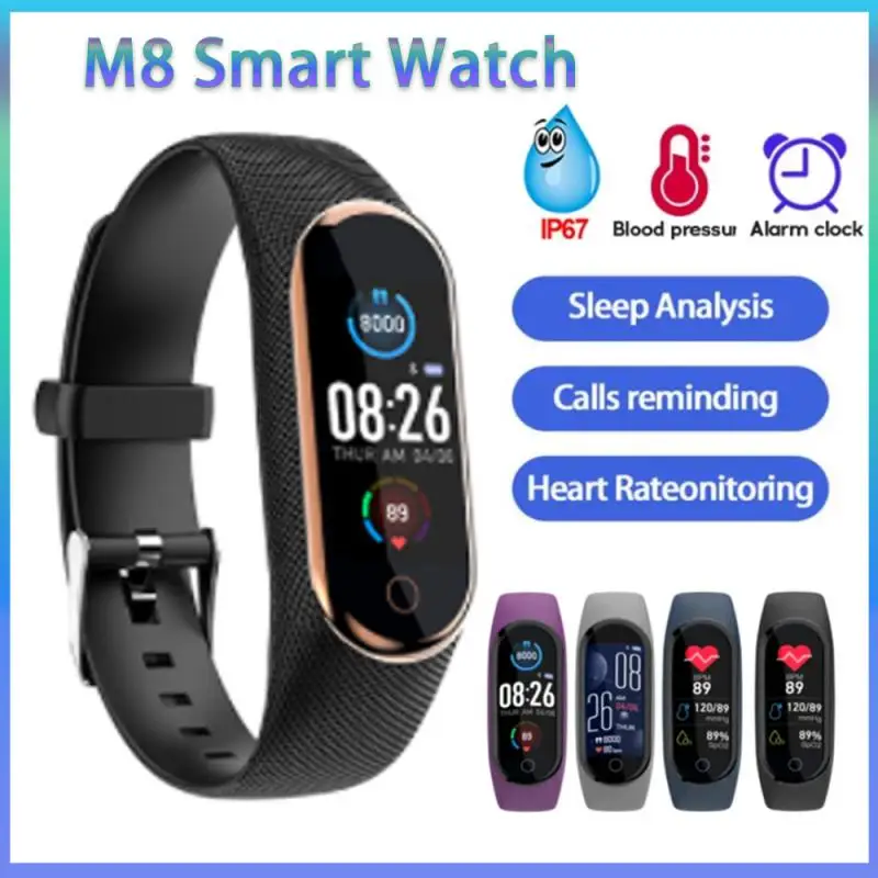 

Совместимый с Bluetooth Смарт-браслет M8 с пульсометром и монитором сна