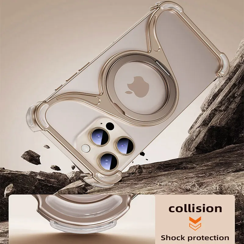 Роскошь 360° ° Чехол с поворотным кронштейном для Apple 15 16 Pro Max модный чехол телефона