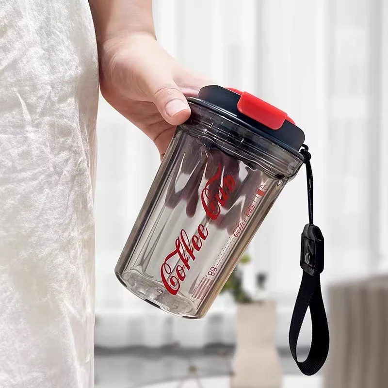 

Travel Mug Insulated Coffee Vacuum Flasks With Leakproof Flip Double Buckle Sports Bottle