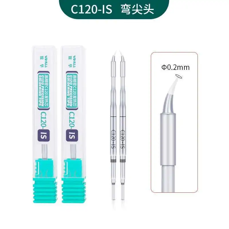 

Комплект прецизионной паяльной станции серии YIHUA C120, паяльное жало, нагревательный сердечник, ручка 3,0D/5,0D/IS/K/KD для инструментов для технического обслуживания