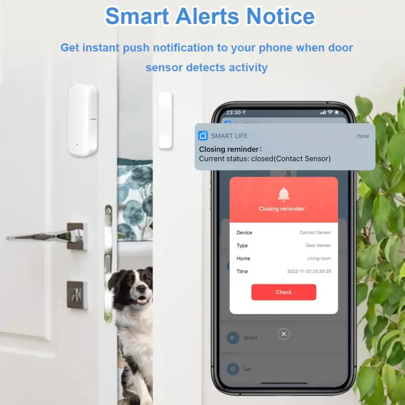 Tuya Zigbee Door Sensor Smart Home Security Window Detector Smart Home Security Alarm System Smart Life Tuya App Remote Control enlarge