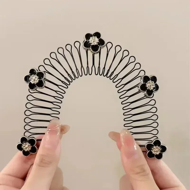 Шпилька для волос с невидимыми цветами женские изогнутые челки фиксированными