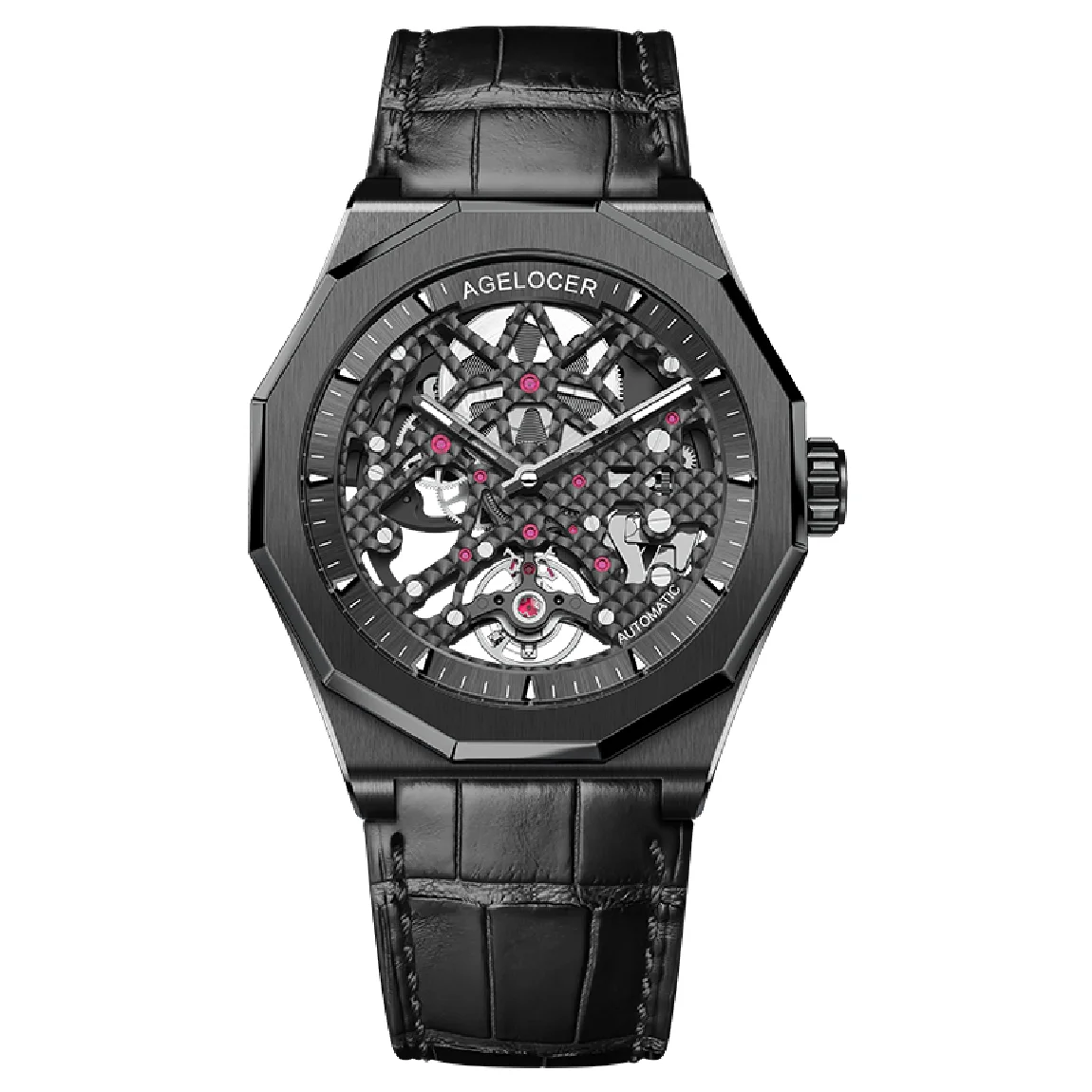 

AGELOCER Men Mechanical Watch Top Brand Luxury Men's Watch Fashion Watches Relogio Masculino Sports Wrist Watch Black Clock Male