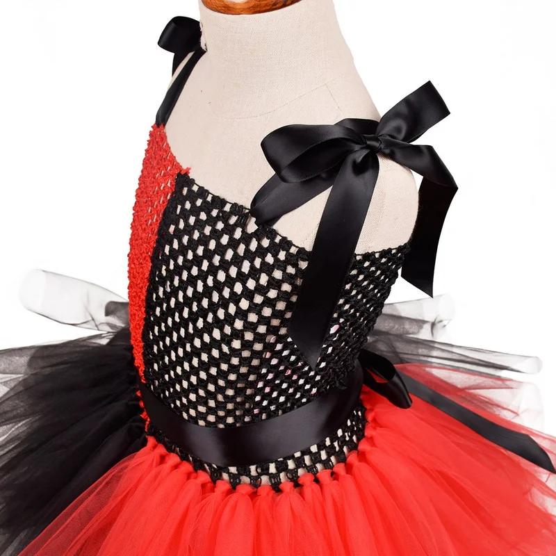 Halloween Girls Cosplay Harley Costumes Kids Quinn Tutu Dress Purim Christmas Halloween Party Cosplay Clothing Dress for Child images - 6