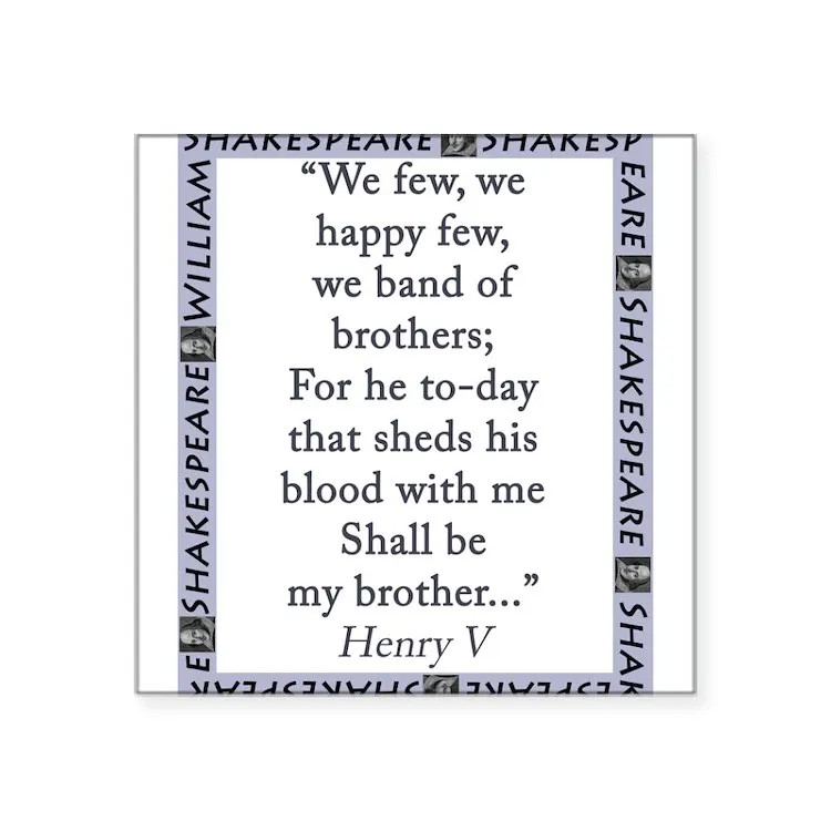 

We Few, We Happy Few, квадратная наклейка 3 дюйма x 3 дюйма, квадратная наклейка для ноутбука, автомобиля, милое мультяшное искусство, модный обществен...