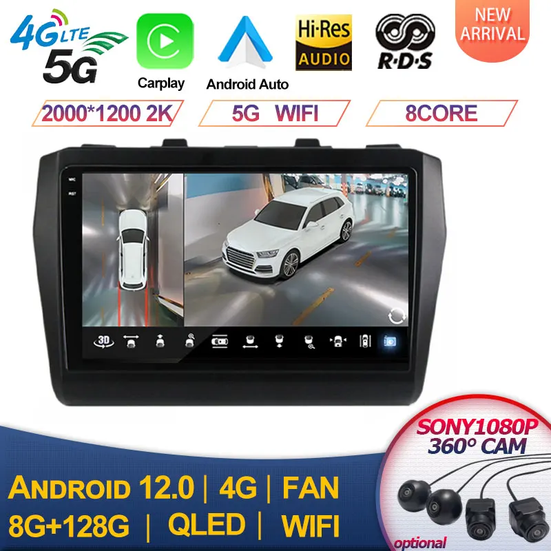 

Android 12 для Suzuki Swift 2017 2018 2019 автомобильный радиоприемник стерео мультимедийная навигация GPS видеоплеер DSP QLED беспроводной Carplay 4G
