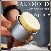 5pcs mini cake mold removable non stick round diy muffin baking mould tool set decorating