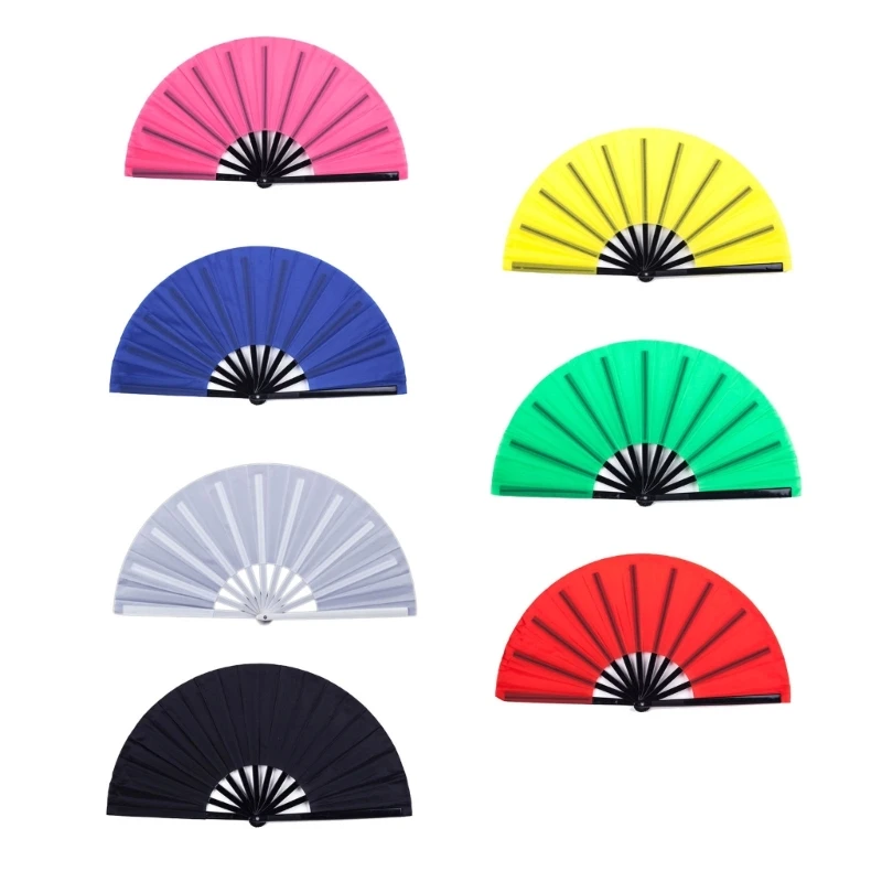 

Plastic Bone Folding Fan Chinese Style Handheld Fan Multifunction Household for Indoor Outdoor Traveling Camping Supply