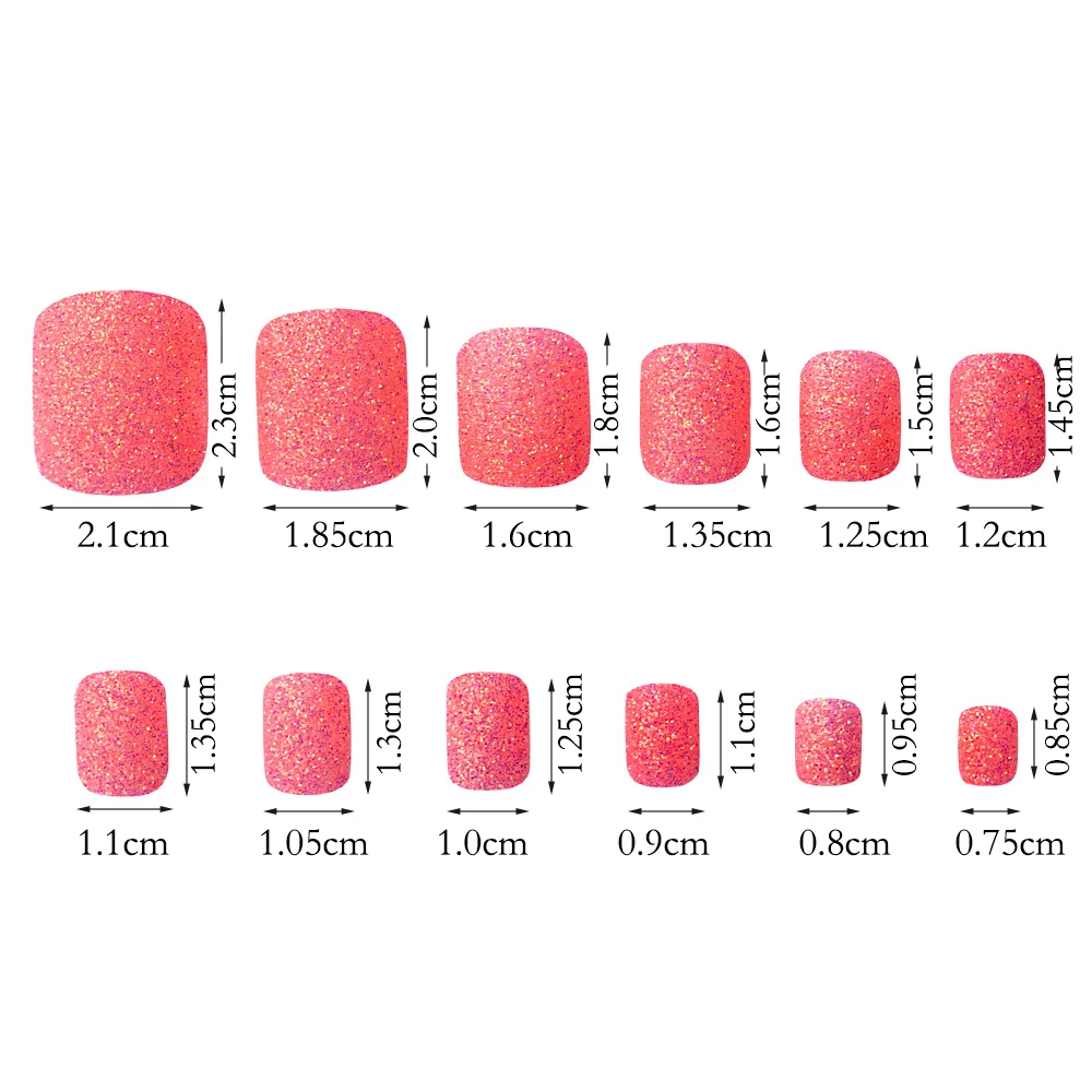 24 шт./компл. накладные ногти во французском стиле полное покрытие блестящая пудра