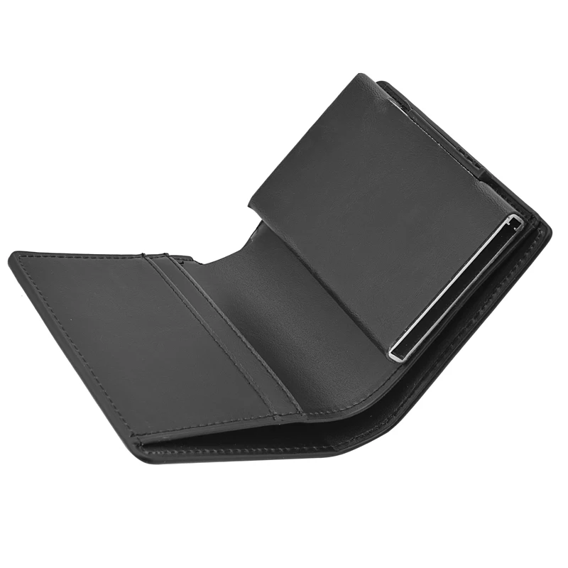 Новый мужской короткий бумажник автоматический всплывающий алюминиевый