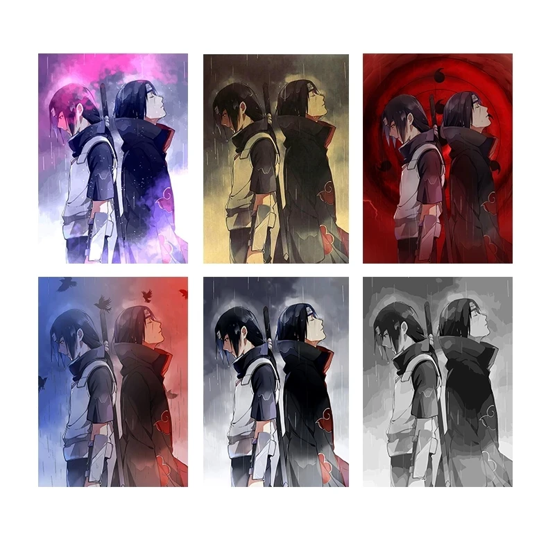 

Classic Anime Naruto HD Poster Sasuke Uchiha Itachi Canvas Painting Mural Living Room Boy Bedroom Home Wall Decoration